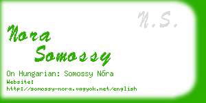 nora somossy business card